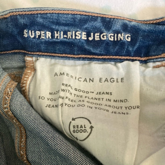 AmericanEagle 6X-Short Super Hi Rise Jeggings Ripped Ankle Length Stretch Jeans - Picture 9 of 13